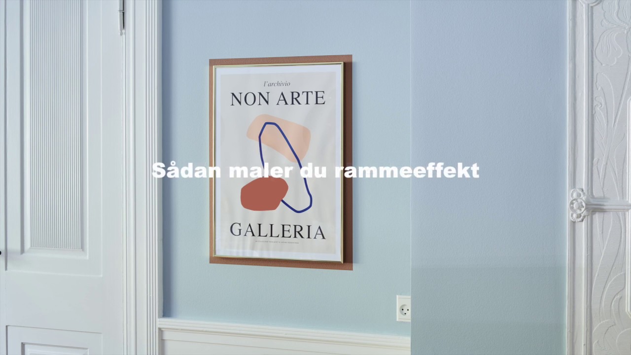 S&aring;dan maler du en ramme p&aring; v&aelig;ggen