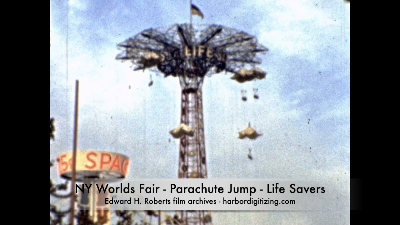 New York Worlds Fair 1940 - with Life Savers Parachute Jump