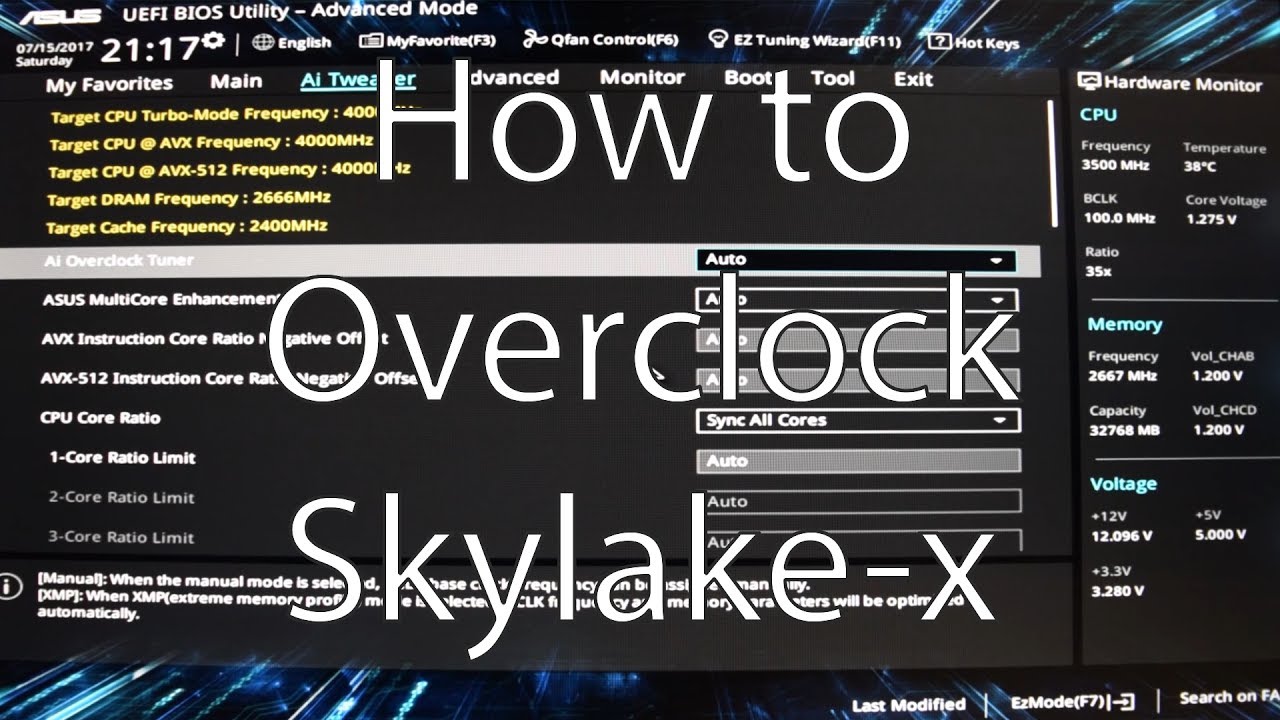 How to Overclock Skylake X : The Basics