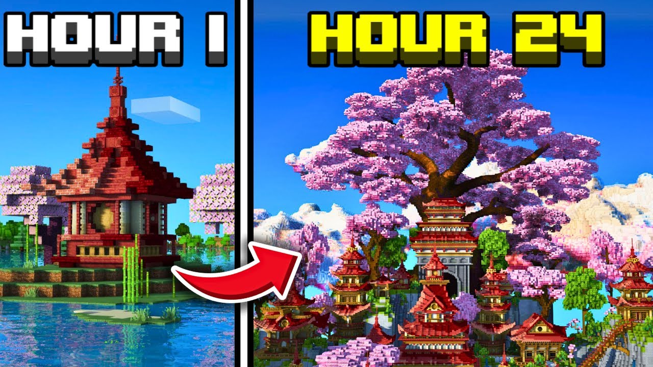 Я строил 24 часа подряд в Minecraft