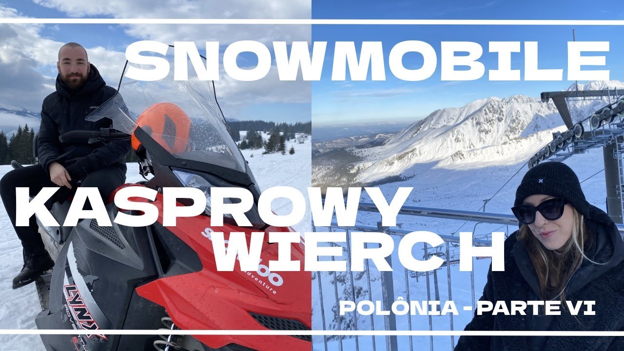 Andando de SNOWMOBILE em Zakopane - POLONIA