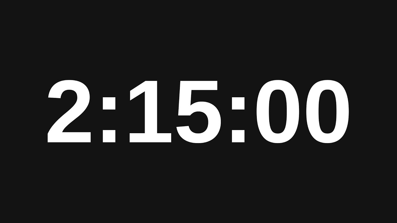Таймер на 2 часа 15 минут - 135 минут таймер обратного отсчета