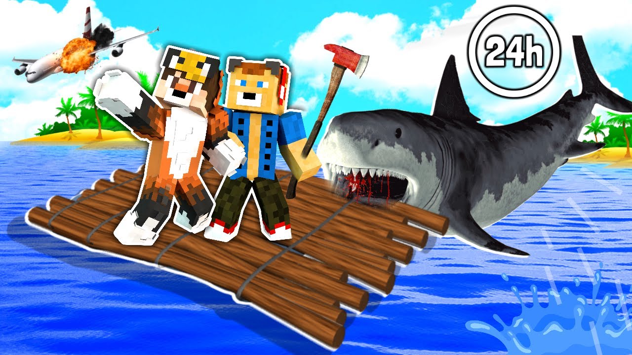 ZTROSKOTALI jsme na 24 HODIN v Minecraftu!