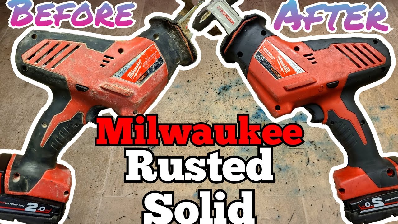 Restoring an old Milwaukee 18v 2625-20 Hackzall recip saw that had rusted solid inside.