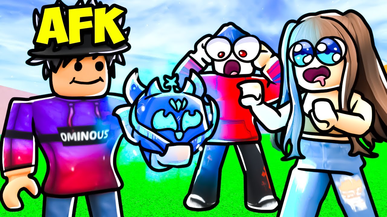 Я притворился, что нахожусь в режиме AFK, держа в руках фрукт Kitsune! (Фрукты Roblox Blox)