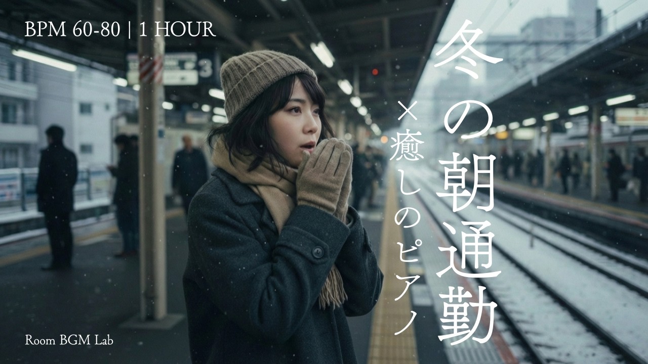 冬の通勤BGM｜冬の朝に聴く、癒やしのピアノ｜1/fゆらぎ・集中・リラックス