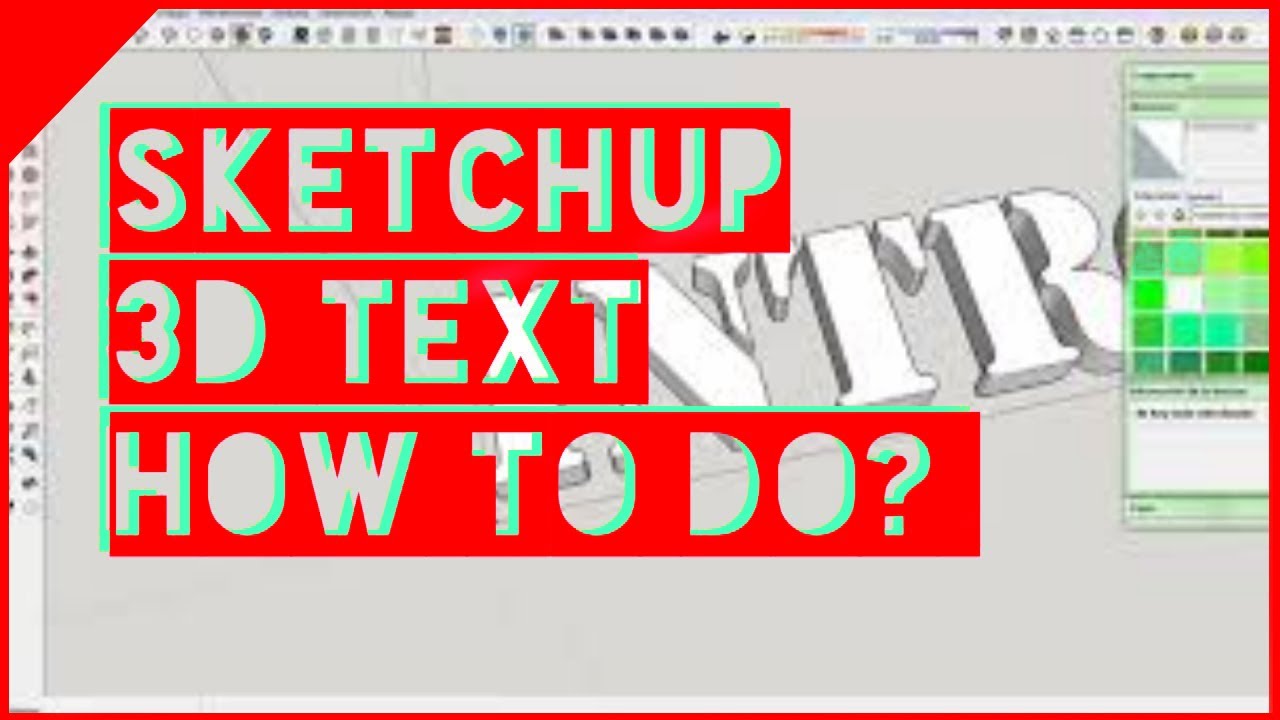 ✅ TEXTO 3D en SKETCHUP