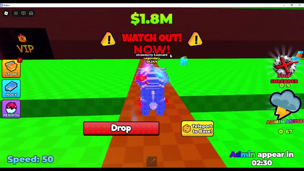 Playing Roblox Escape shredder for brainrots