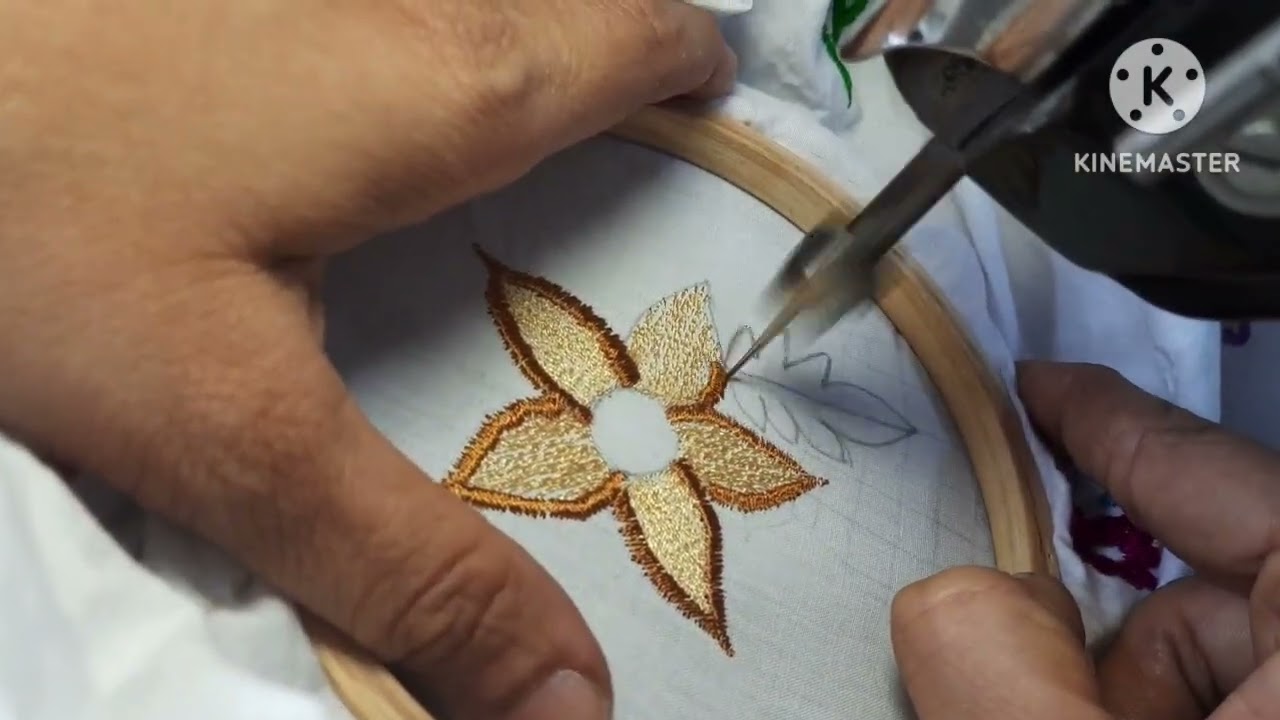 Floral Embroidery Pattern || How To Do Simple Embroidery Design