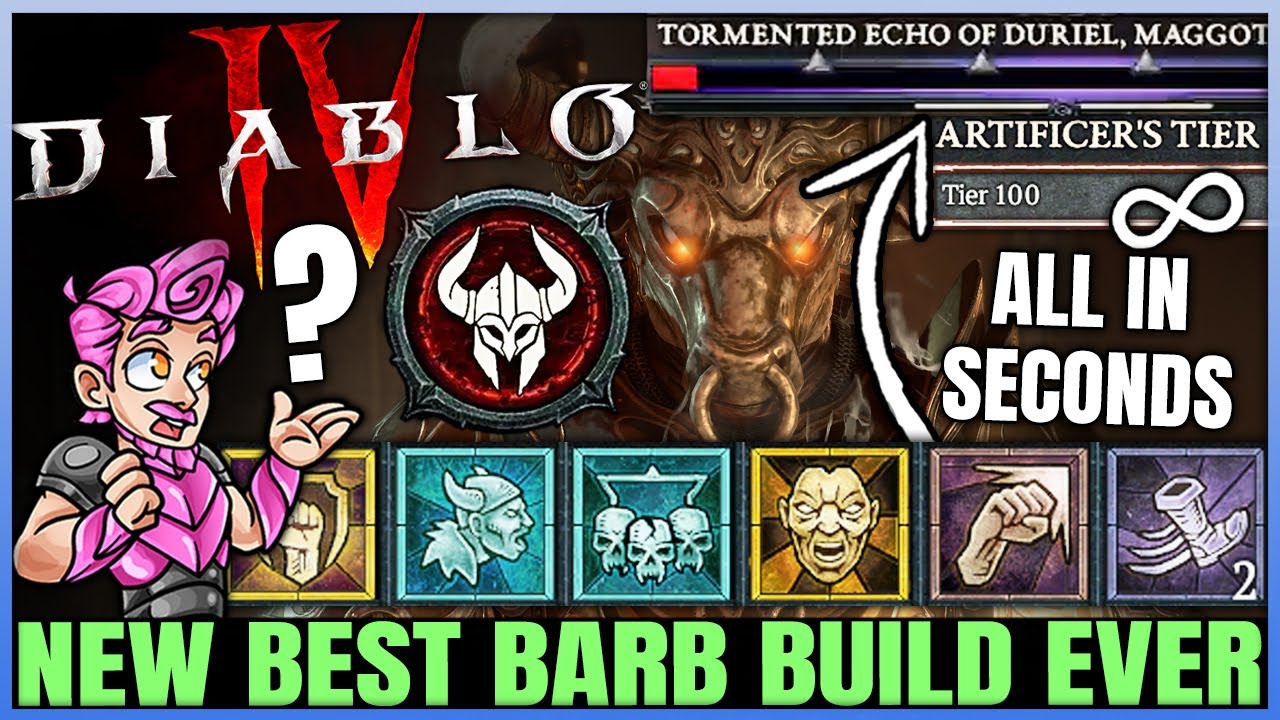 Diablo 4 - New Best BILLION DAMAGE Barbarian Build - Perfect Bash Combo = OP - Gear Skills Guide!