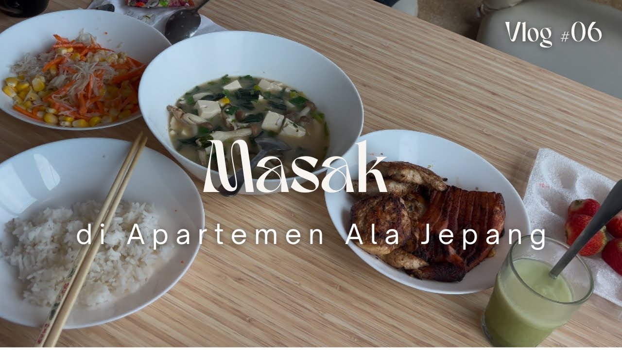Vlog #06 Masak Buat Sarapan di Apartemen  Ala Jepang #menusarapan #cookingvlog #apartemenbandung 