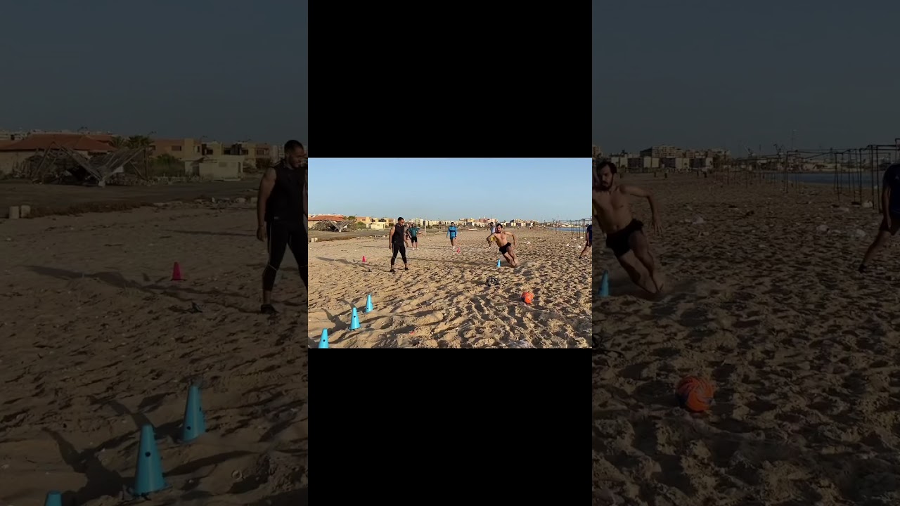 تمرين علي الشاطئ