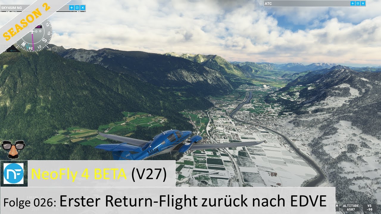 Der erste Return-Flight zurück nach Braunschweig (EDVE); NeoFly 4 BETA 27; Flug026