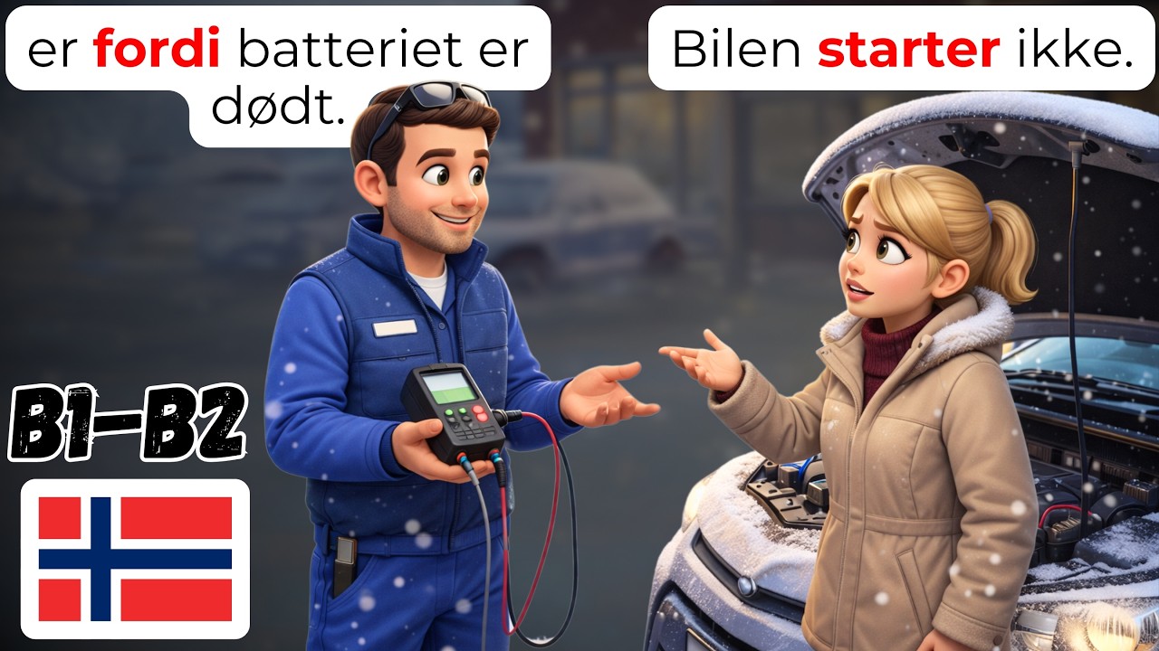 🇳🇴 Naucz się norweskiego w 30 minut: 60+ zwrot&oacute;w dotyczących naprawy samochodu, kt&oacute;rych potrzebuj...