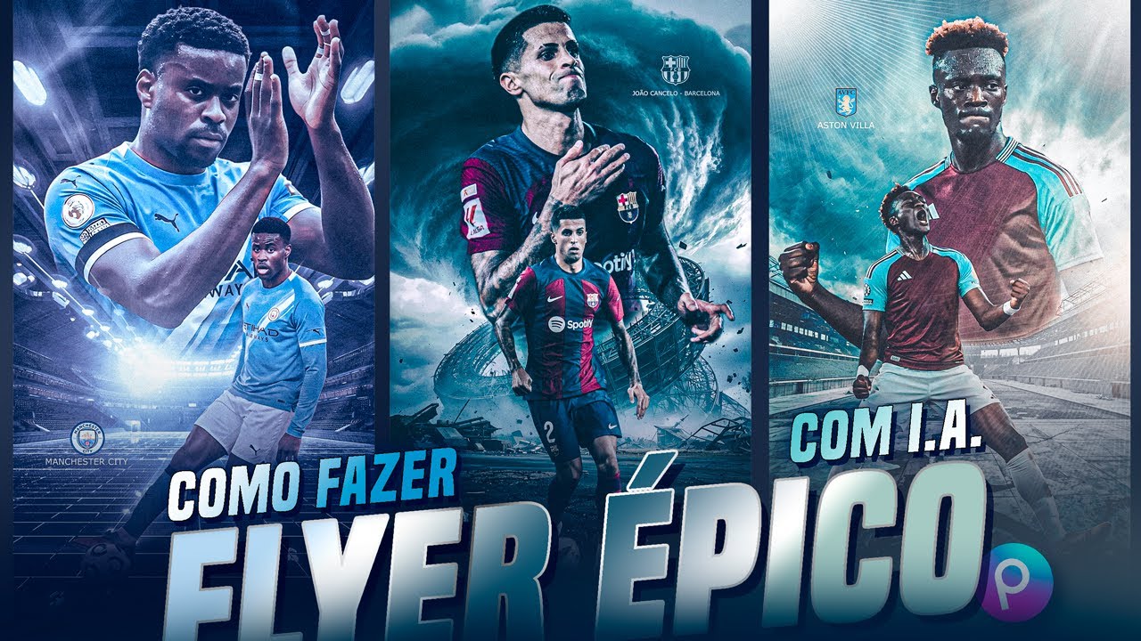 Flyer Esportivo Incrível no Celular: IA Leonardo + PicsArt | Fundos Épicos e Prompts Grátis