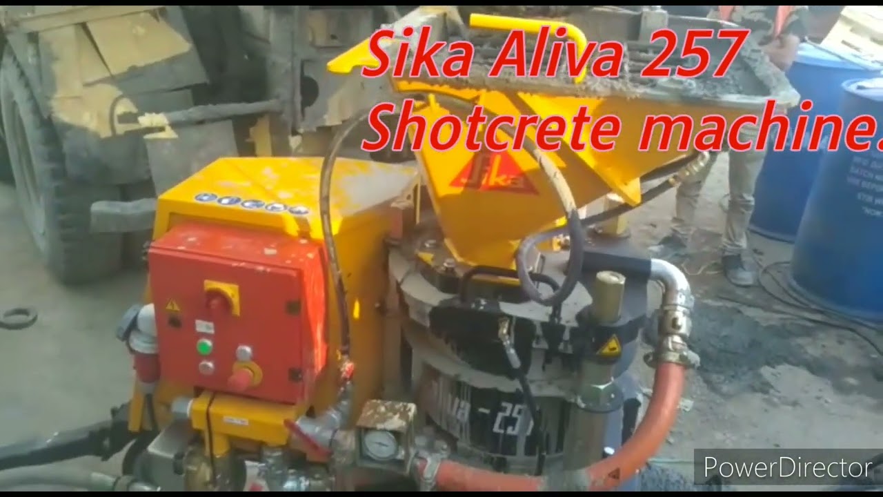 Sika Aliva 257 Shotcrete Machine working