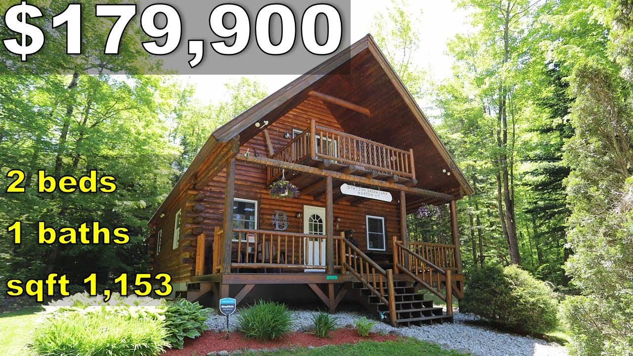 Rustic Log Home Tour | Homes for sale in Vermont