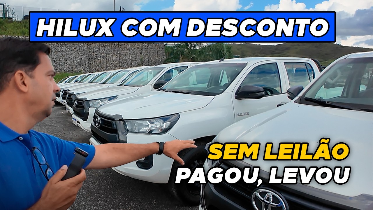 HILUX COM ATÉ 40 MIL DE DESCONTO E IPVA 2026 PAGO: SEM LEILÃO