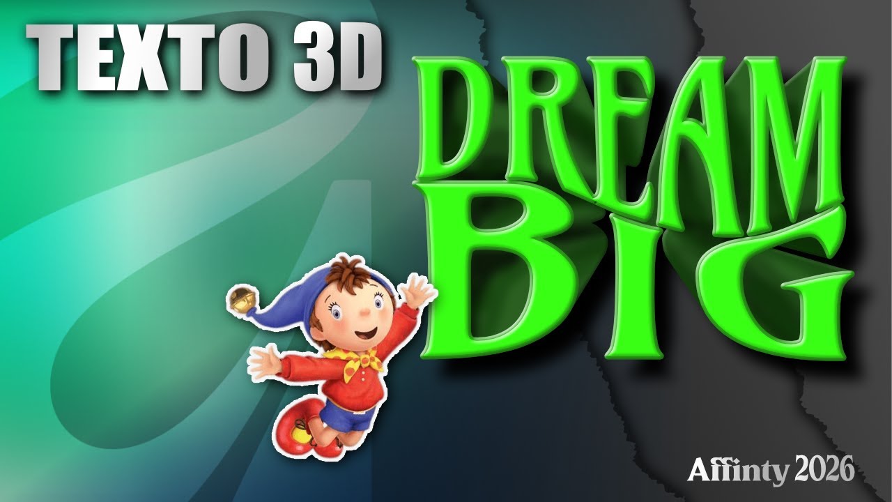 3D-текст с тенями в Affinity от Canva