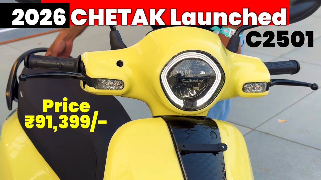 2026 Bajaj Chetak C2501 Electric Scooter Launched in India Walkaround Review | Price,Range,Battery!