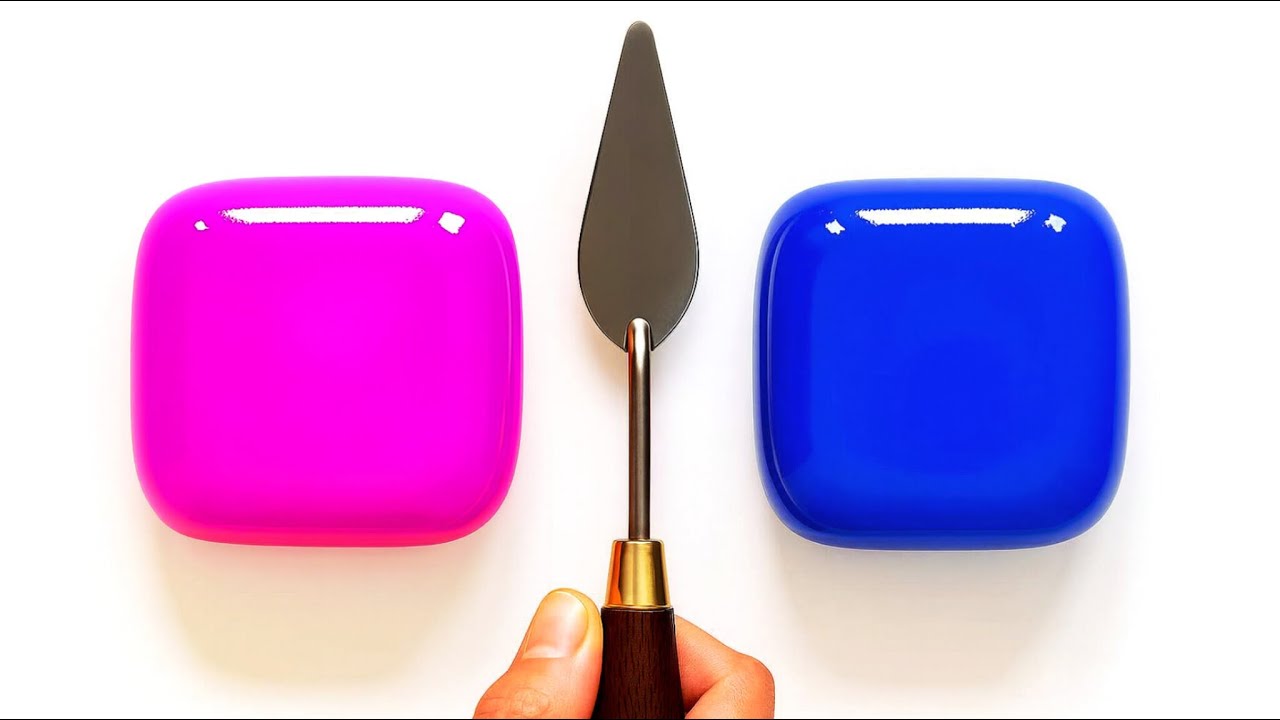 Can You Guess the Final Color🌈? Clay + Glitter + Acrylic = Viral Satisfying Mix!