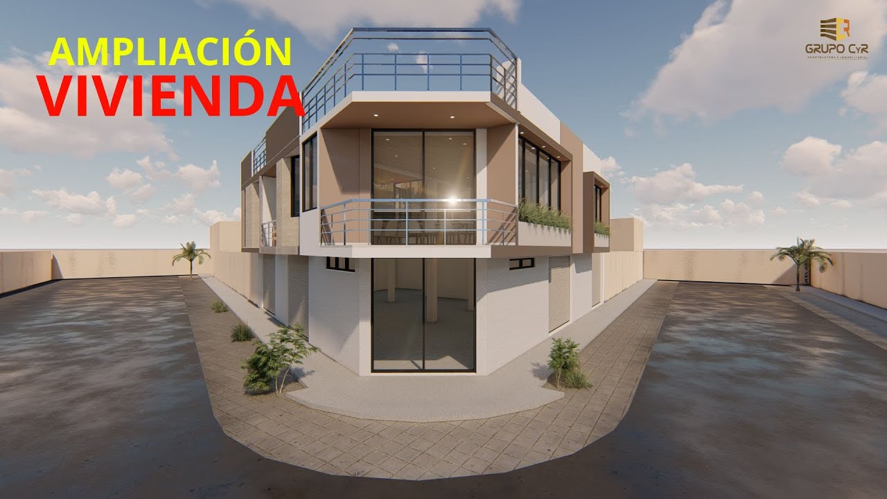PLANO AMPLIACION CASA DE 10x10 / EXCELENTE ILUMINACION / 10x10 HOUSE DESING