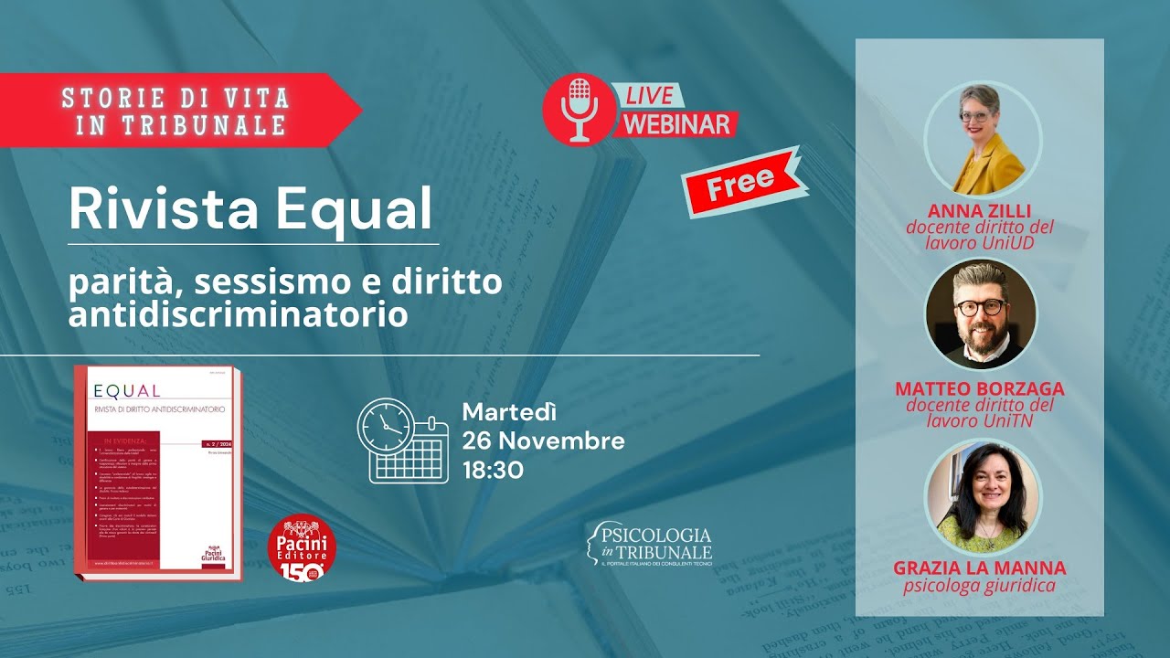 𝗥𝗶𝘃𝗶𝘀𝘁𝗮 𝗘𝗾𝘂𝗮𝗹 | 𝗣𝗮𝗿𝗶𝘁𝗮̀, 𝘀𝗲𝘀𝘀𝗶𝘀𝗺𝗼 𝗲 𝗱𝗶𝗿𝗶𝘁𝘁𝗼 𝗮𝗻𝘁𝗶𝗱𝗶𝘀𝗰𝗿𝗶𝗺𝗶𝗻𝗮𝘁𝗼𝗿𝗶𝗼
