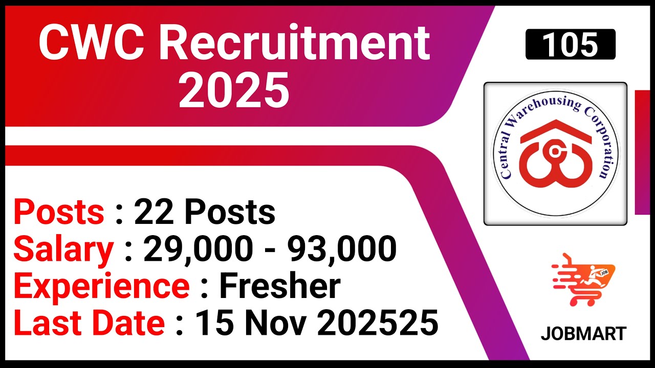Central Warehousing Corporation Vacancy 2025 | CWC Recruitment 2025 | Personal Assistant Job