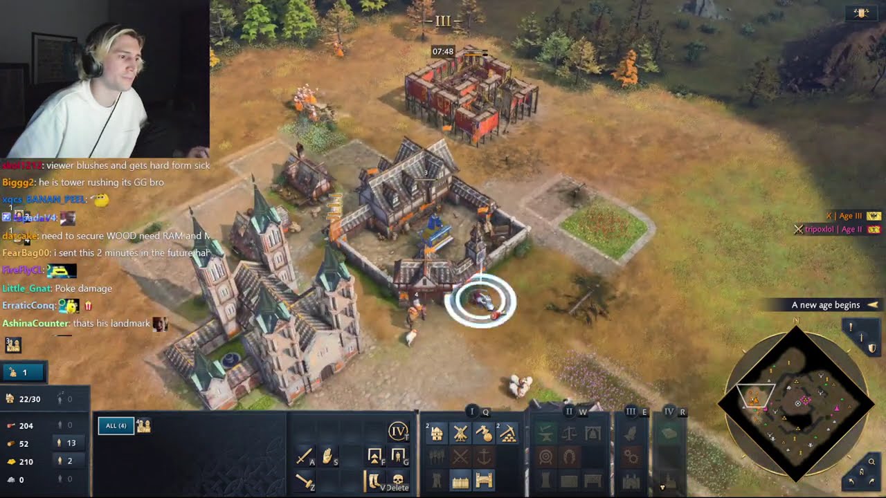 XQC plays Age Of Empires IV ranked 1v1 #7