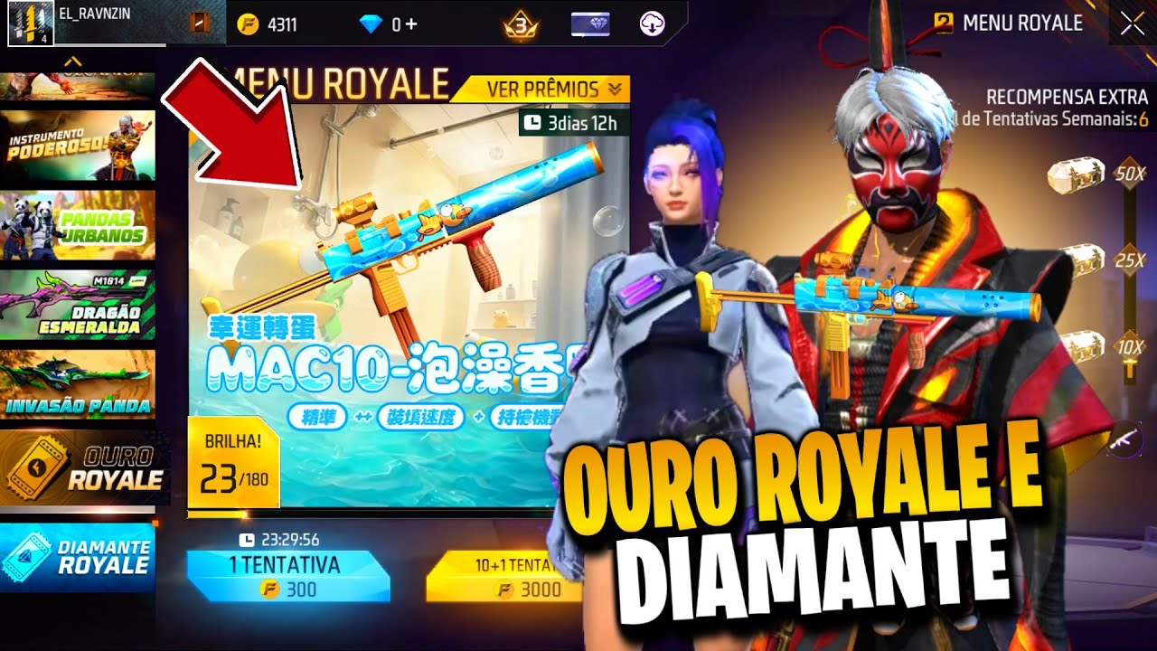 URGENTE! OURO ROYALE E DIAMANTE ROYALE, ALUCINA&Ccedil;&Otilde;ES E ATUALIZA&Ccedil;&Atilde;O CB51 - NOVIDADES FREE FIRE