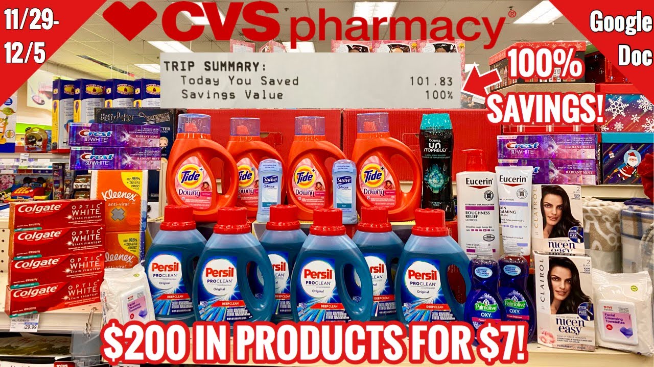 CVS Free & Cheap Coupon Deals & Haul | 11/29 - 12/5 | $200 in Products for Only $7! 100% Savings!🔥🙌🏽