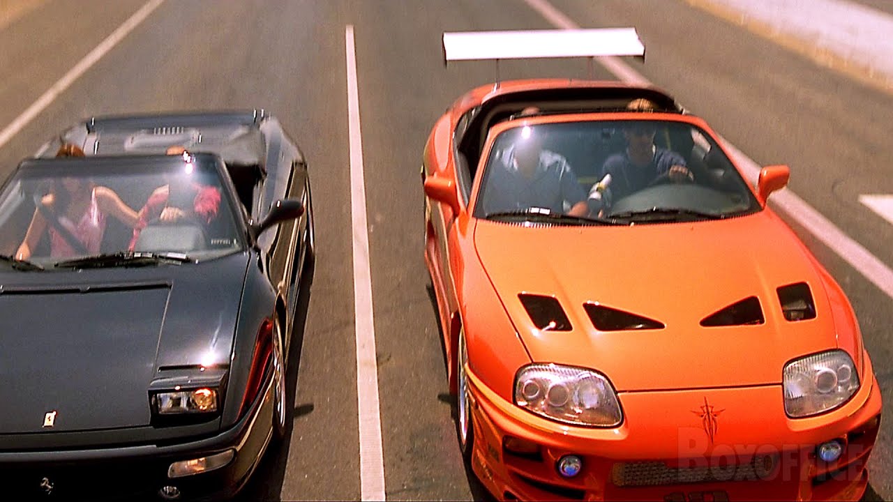 Paul Walkers Toyota Supra VS Ferrari | Rennen am Meer | The Fast and the Furious | Deutsch Clip