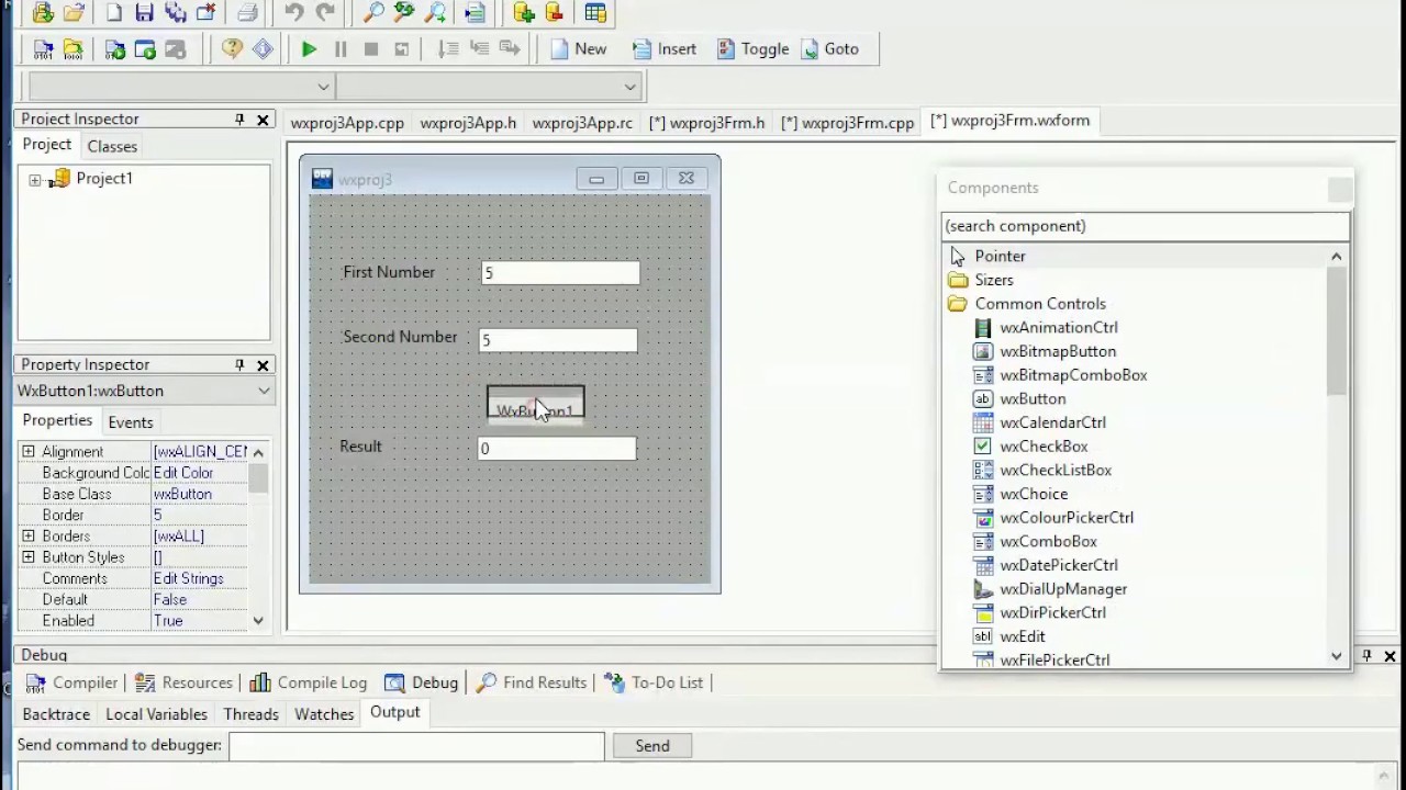Demo: a simple gui app with C++ and WxDev-C++