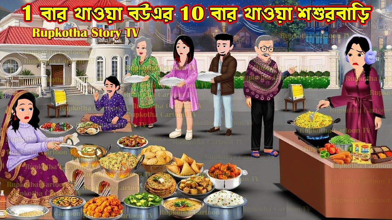 1 বার খাওয়া বউএর 10 বার খাওয়া শশুরবাড়ি 1 Bar Khaoa Bouer 10 Bar Khaoa Shosurbari | Rupkotha Story TV