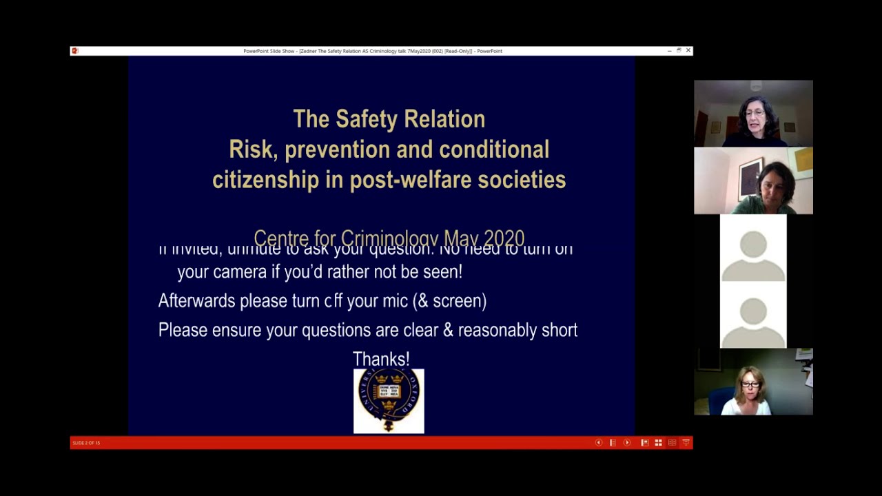 The Safety Relation - Risk, Prevention and Conditional Citizenship in Post-welfare Societies