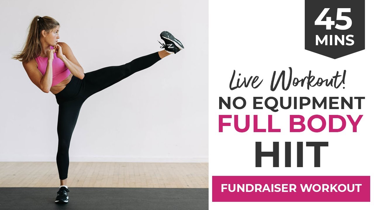 LIVE Workout: 45-Minute Full Body HIIT (No Equipment) | Supports Non-Profit @EmergeMothersAcad