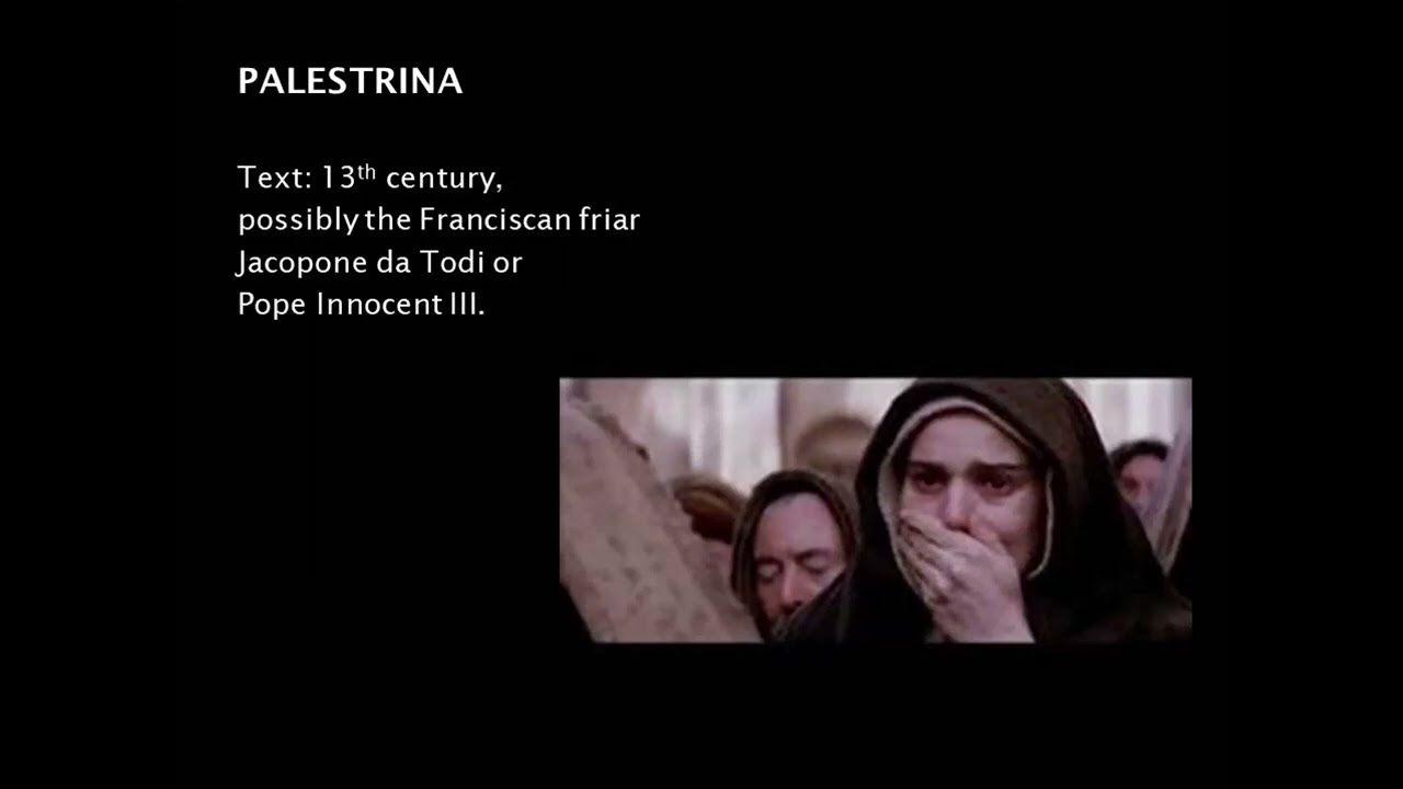 PALESTRINA - Stabat Mater. Members of the Choir of Christ Church Arcadia, Pretoria
