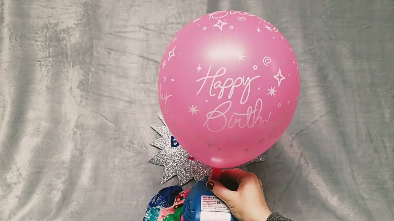 INFLATING AND DEFLATING HAPPY BIRTHDAY BALLOONS