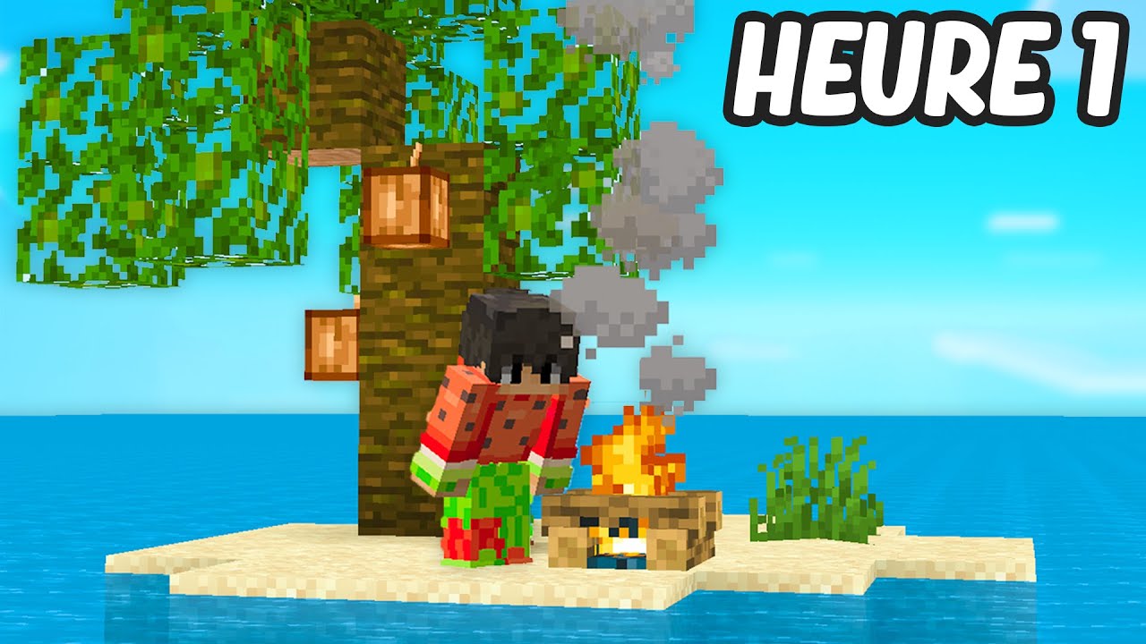 J'ai survécu 24h sur une ÎLE DÉSERTE sur Minecraft..