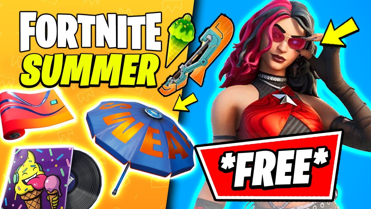 FORTNITE SUMMER Event FREE REWARDS & New Skins and more!