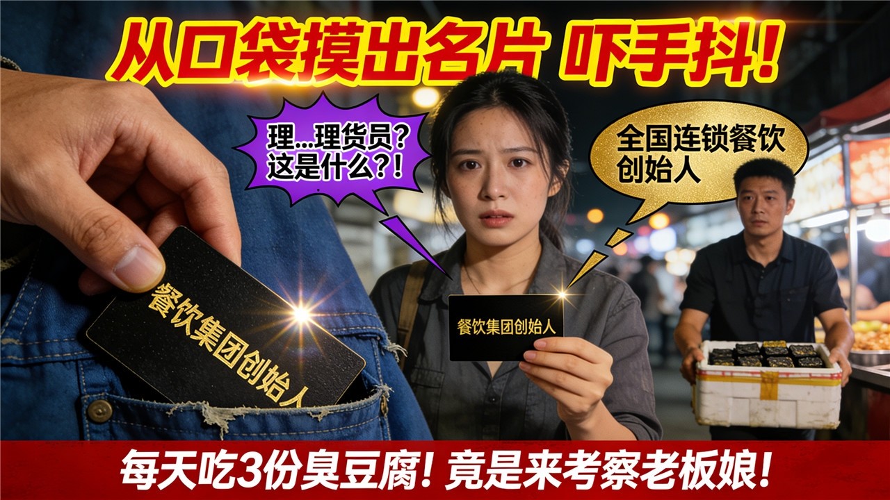 她全部家当2130块在长沙夜市卖臭豆腐，那个每天吃三份的男人说自己是理货员，直到她在他口袋里摸到一张名片——全国连锁餐饮创始人