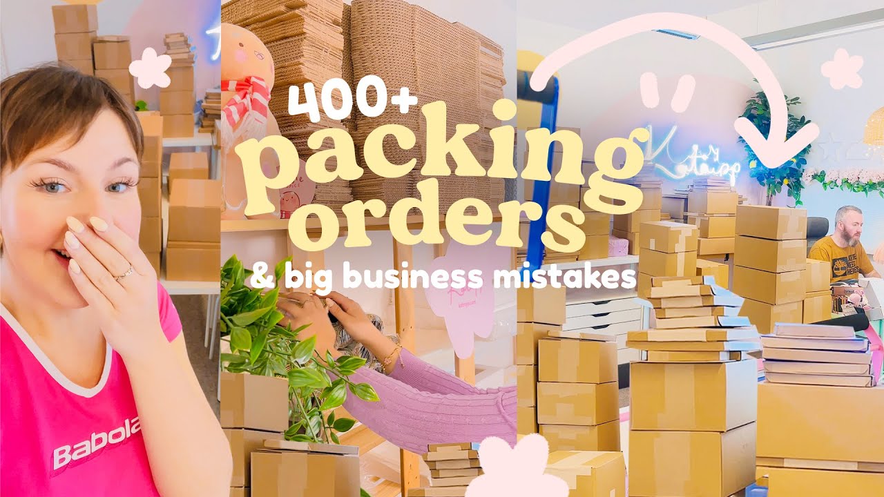 STUDIO VLOG ✿ Packing 400+ Orders after a huge shop launch & some BIG mistakes I made