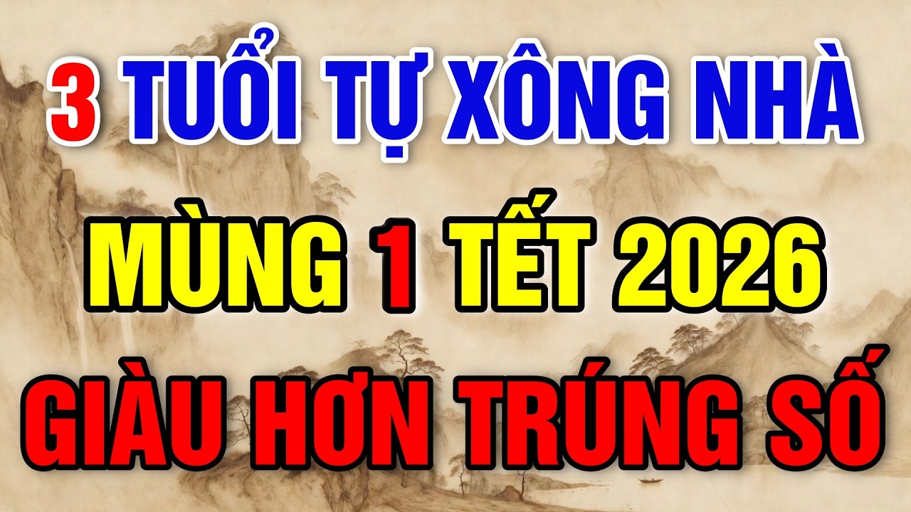MÙNG 1 TẾT 2026, 3 Con Giáp TỰ XÔNG NHÀ Gia Chủ CỰC GIÀU, ĐỔI ĐỜI PHÁT TÀI, CẢ NĂM ĐỎ HƠN SON
