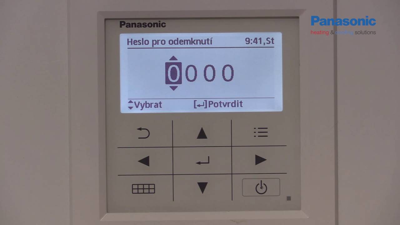 Nastavení tepelného čerpadla Panasonic Aquarea Generace H
