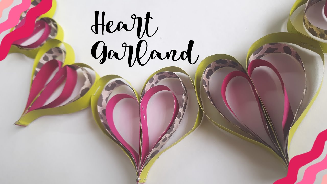 How To Make Paper Heart Garland | DIY Heart Garland | Decoration Idea For Birthday Party ||