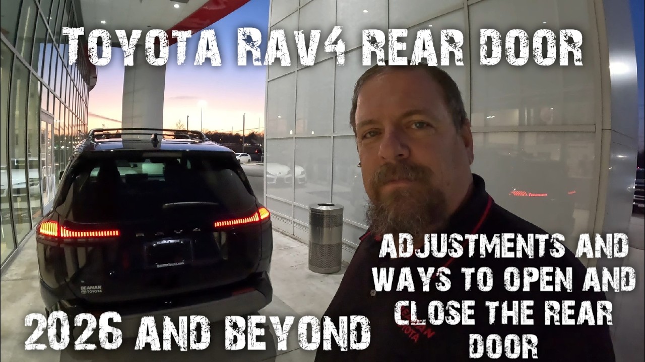 Задняя дверь Toyota Rav4 2026 года. Функции открытия/закрытия, регулировка высоты, включение элек...