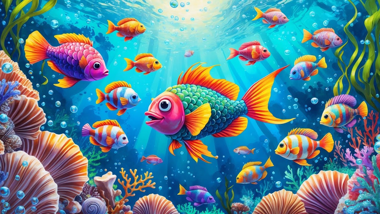 Relaxing Flute Music with Ocean Fish 4k – Calm Sea Sounds for Deep Relaxation