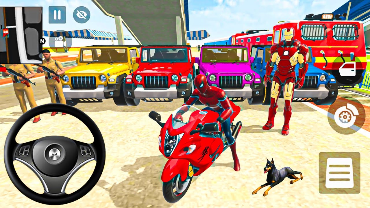 ❄️ Indian Thift Auto Game New Update 🐝 Spiderman & Ironman 🔥 Purchased Monster Cars Showroom Game 🎮
