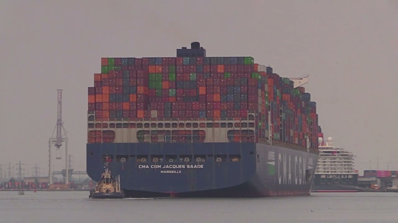 CMA CGM JACQUES SAADE ARRIVAL  SOUTHAMPTON FROM LE HAVRE 01/09/24