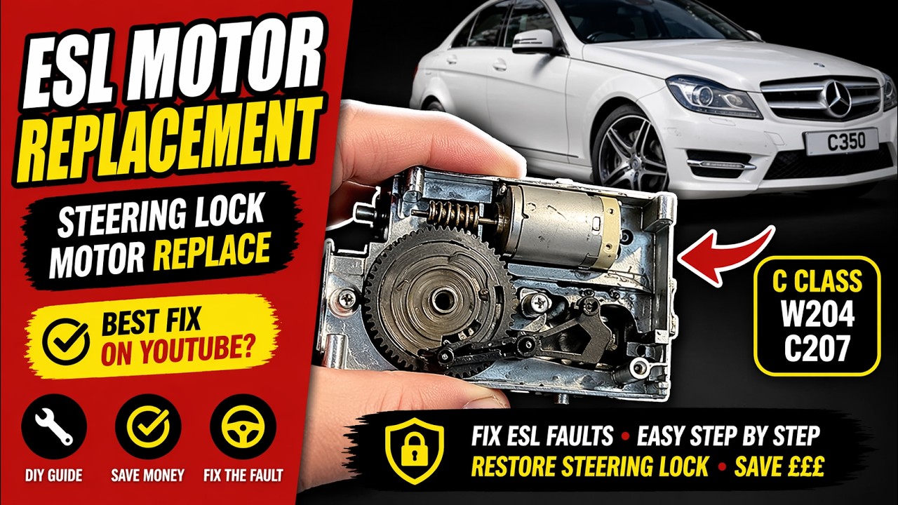 Part 2 - Mercedes W204 ESL Electric Steering Lock Motor Replacement.